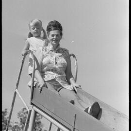 Fundraising at slide, Katikati
