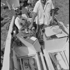 Cabin cruiser wreckage