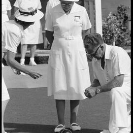 Lawn bowls match