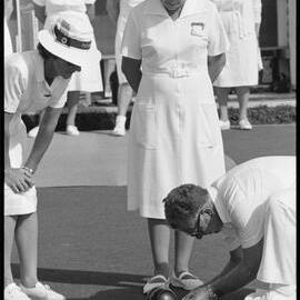 Lawn bowls match