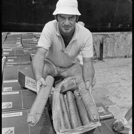 Unloading ship's explosives