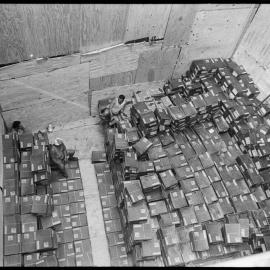 Unloading ship's explosives