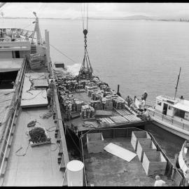 Unloading ship's explosives