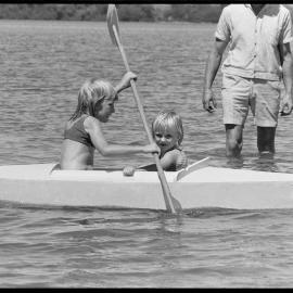 Canoeing at Memorial Park beach