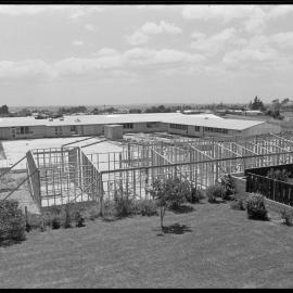 Te Puke, large wooden building frame