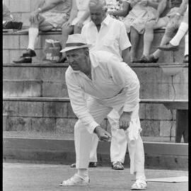 Lawn bowls tournament players