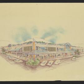 Proposed Library illustration in colour - External View