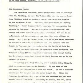 George Arthur and William Denniston, and Charles William Haua