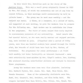 Mrs Mary Wharton Christian, fourth visit