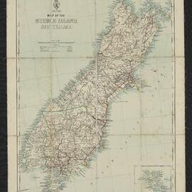 Map of the Middle Island, New Zealand
