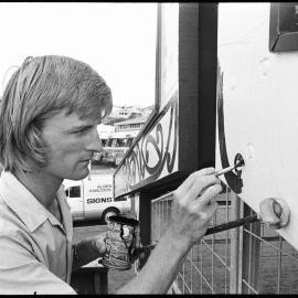 A. R. Hancock - painting waka shelter