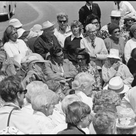 Crowd at official handing over of waka - Te Awanui