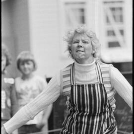 Bev Skipper - throwing rolling pin