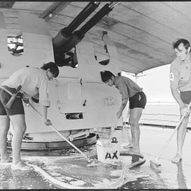 'Scrubbing the decks' - HMS Llandaff