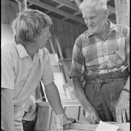 Mr L. C. Sinton with Mr Charlie Haua (right)