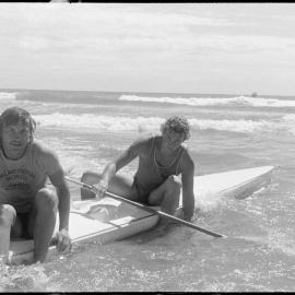 Steve Domney and Ian Ferguson - surf ski