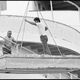 Crew on the cruise liner "Fairsky"