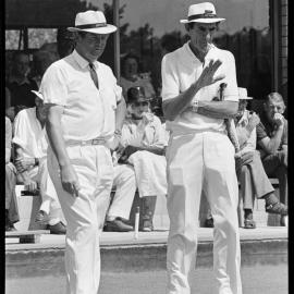 Men in bowling tournament
