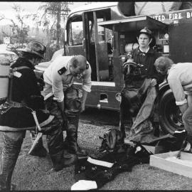 Firefighters remove chemical spill