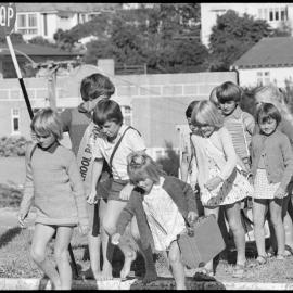 Children at pedestrian crossing