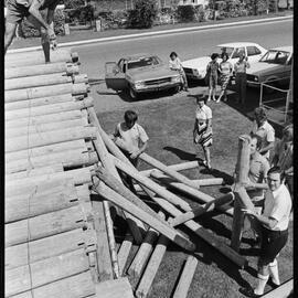 Ōtūmoetai Lions Club and Matua Scouts supporters - log cabin
