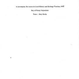 Selected information on the Māori history of the Western Bay of Plenty.