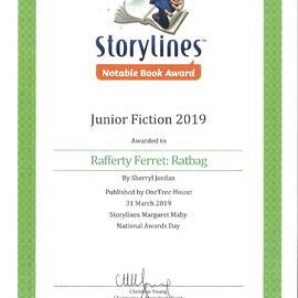 Certificate for 'Rafferty Ferret: Ratbag, Mar 2019
