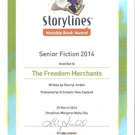 Certificate for The Freedom Merchants, Mar 2014