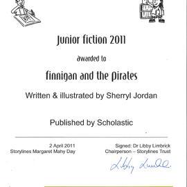 Certificate for Finnigan & the Pirates, Apr 2011