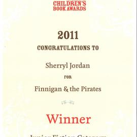 Certificate for Finnigan & the Pirates, 2011