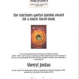 Certificate for The Wednesday Wizard, Mar 2010