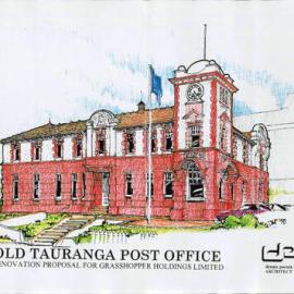Old Tauranga Post Office – Renovation Proposal for Grasshopper Holdings Ltd (Dennis Pocock, Architect, c.1998)