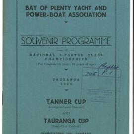 Bay of Plenty Yacht and Power-Boat Association souvenir programme, Jan 1954