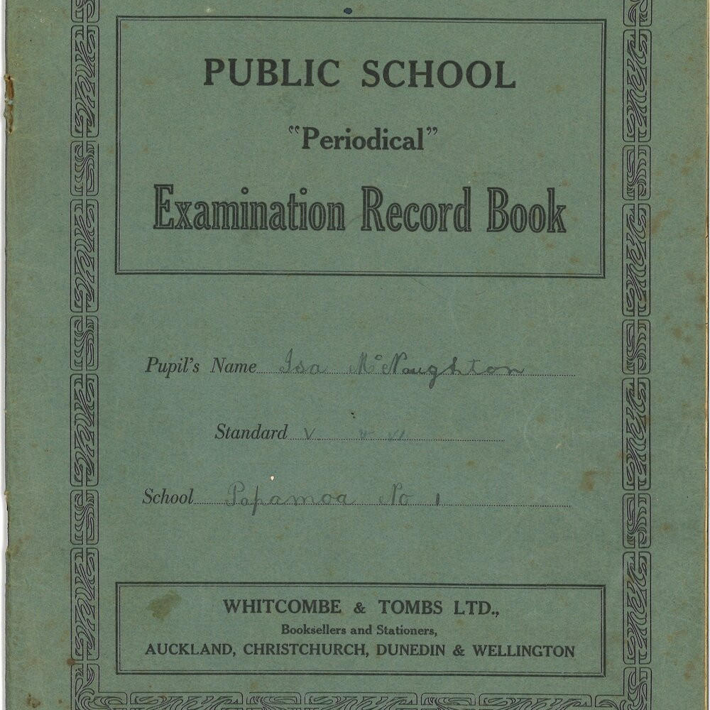 Examination record book of Isa McNaughton