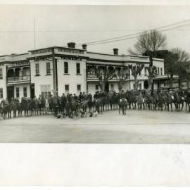 Tauranga Hunt gathered outside Butler’s Tauranga Hotel