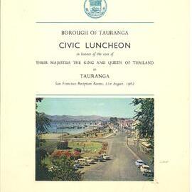 Programme of the Civic luncheon for the King and Queen of Thailand, 21 Aug 1962
