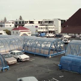 From the parking building on top of the former Tauranga Library in 1993