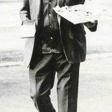 George Nicholas (1895-1988) selling poppies