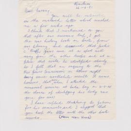 1981 06 26 Neil Hume to Murray Hume re no burial location possible