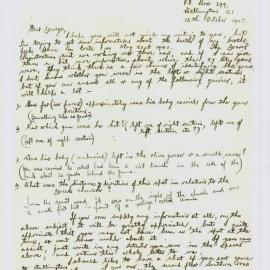 1945 10 12 Keith Hume's letter to George Storey