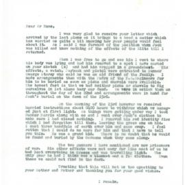 1941 09 20 Capt Sneddon re Jocks burial