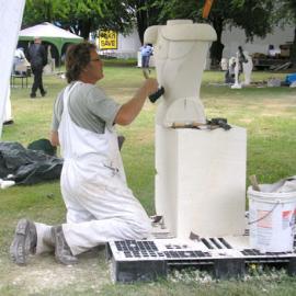 Sculptor Rex O'Brien at work (2012)