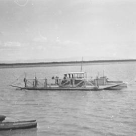 Barge, Wairoa river railway bridge