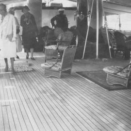 On board Lady Yule's yacht the Nahlin 1932