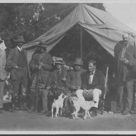 Shooting party with dogs