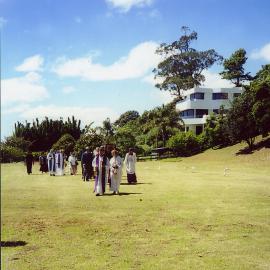 Bishop Pompallier on Tākitimu waka