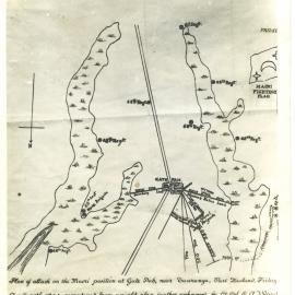 Pukehinahina (Gate Pā) Plan 1864