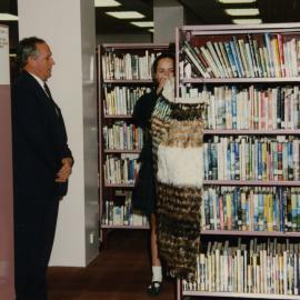 Tauranga Library Tukutuku Panels Blessing - Father Landers 1993