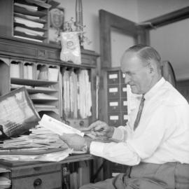 MP George Walsh at the disabled children's fete, 1959