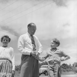 George Walsh with rescued boy, 1959